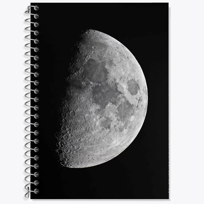 دفتر زبان 50 برگ خندالو مدل دو خط طرح ماه کد 29617