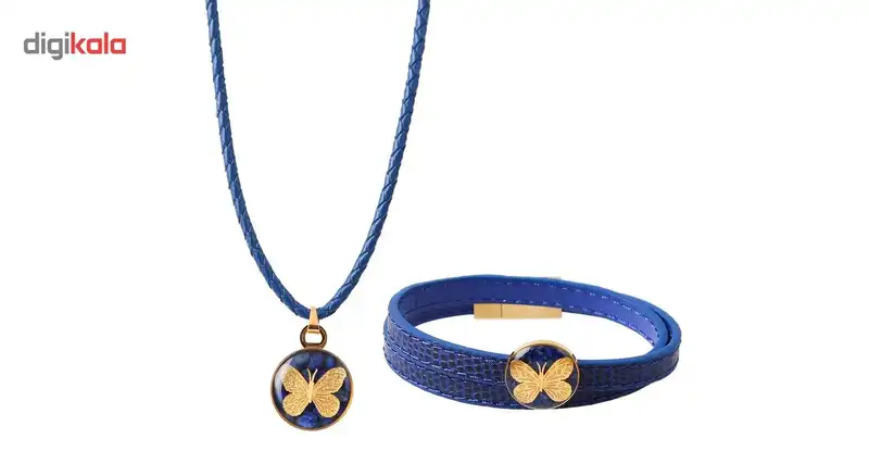 نیم ست ورق طلا گالری الون طرح پروانه کد 198137