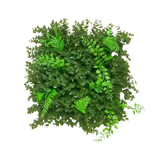 دیوار پوش مدل دیوار سبز مصنوعی شمشادی دورنگ سایز 25×25  سانتی متر