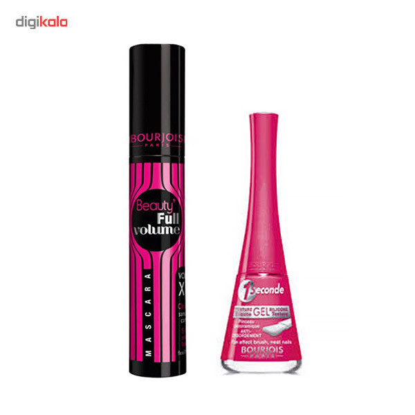 کیت ریمل حجم دهنده بورژوآ مدل بیوتی فول ولوم همراه با لاک ناخن