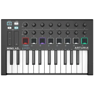 کیبورد و میدی کنترلر آرتوریا مدل MiniLab MKII Black Edition