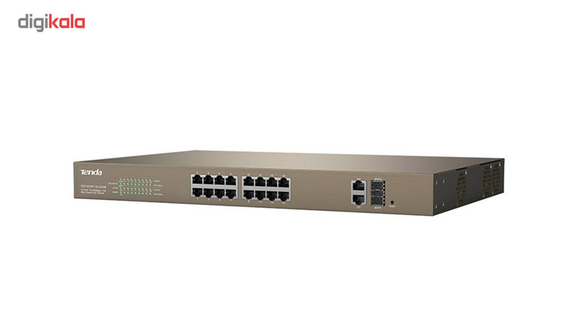 سوییچ 16 پورت 10/100 Mbps تندا مدل TEF1218P-16-250W 1