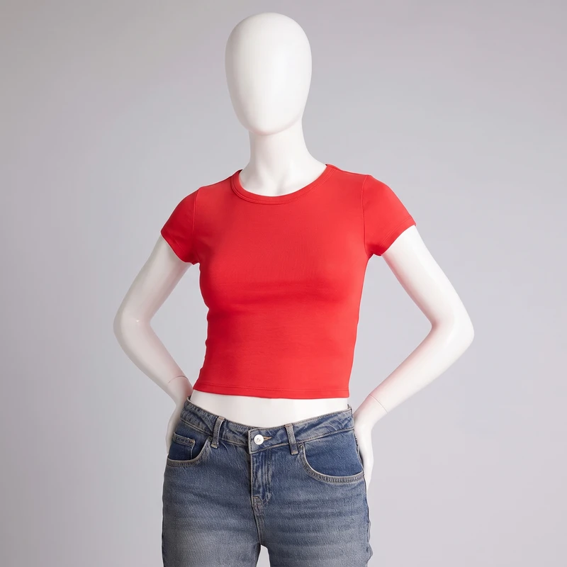 کراپ تی‌شرت زنانه نخی دفکتو مدل 8684582444456