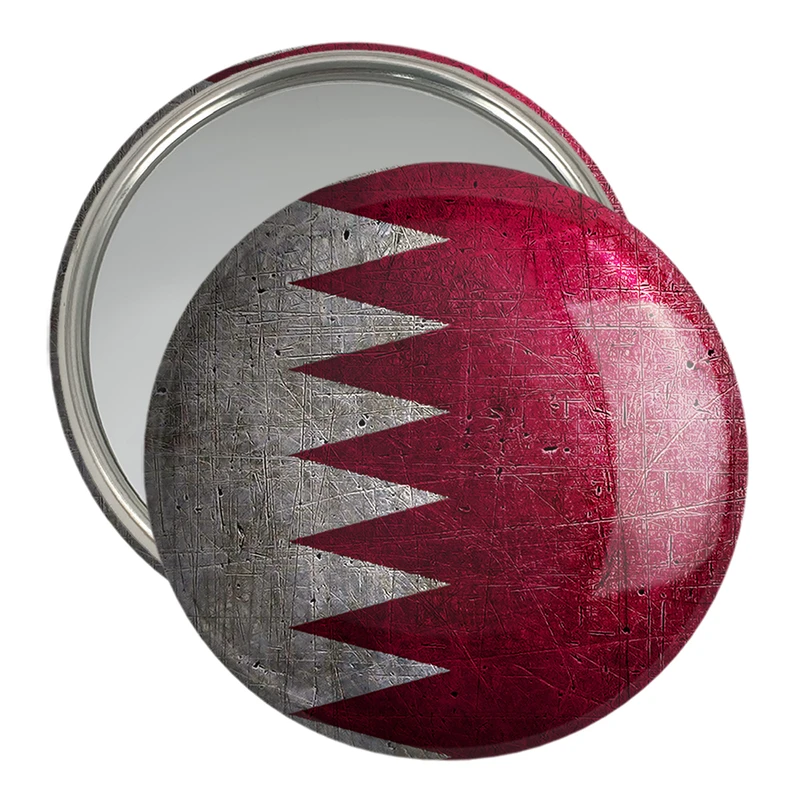 آینه جیبی خندالو مدل پرچم قطر  کد 20438