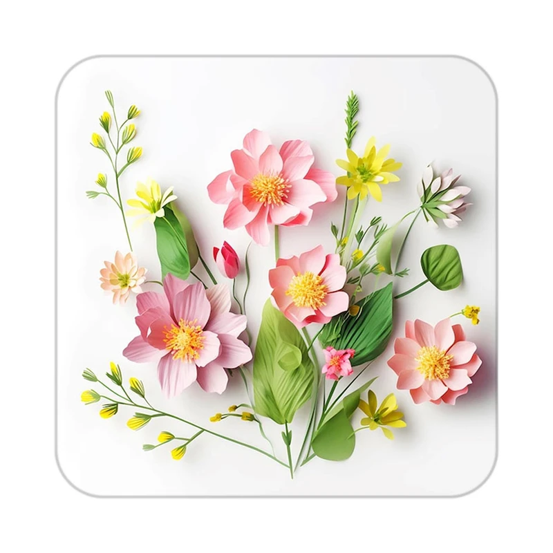 زیر لیوانی کاکتی طرح گل مدل mp17642