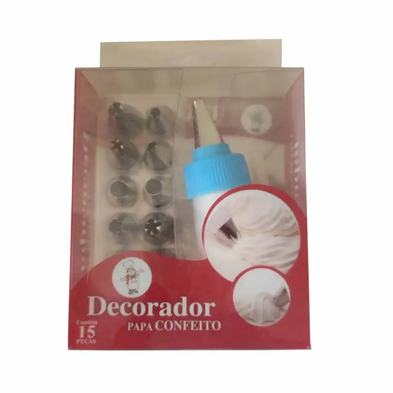 قیف و ماسوره شیرینی پزی مدل Decorador بسته 12 عددی