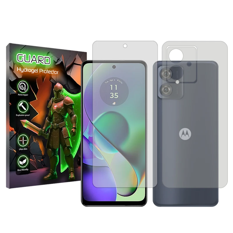محافظ صفحه نمایش شفاف گارد مناسب برای گوشی موبایل موتورولا Moto G54به همراه محافظ پشت گوشی