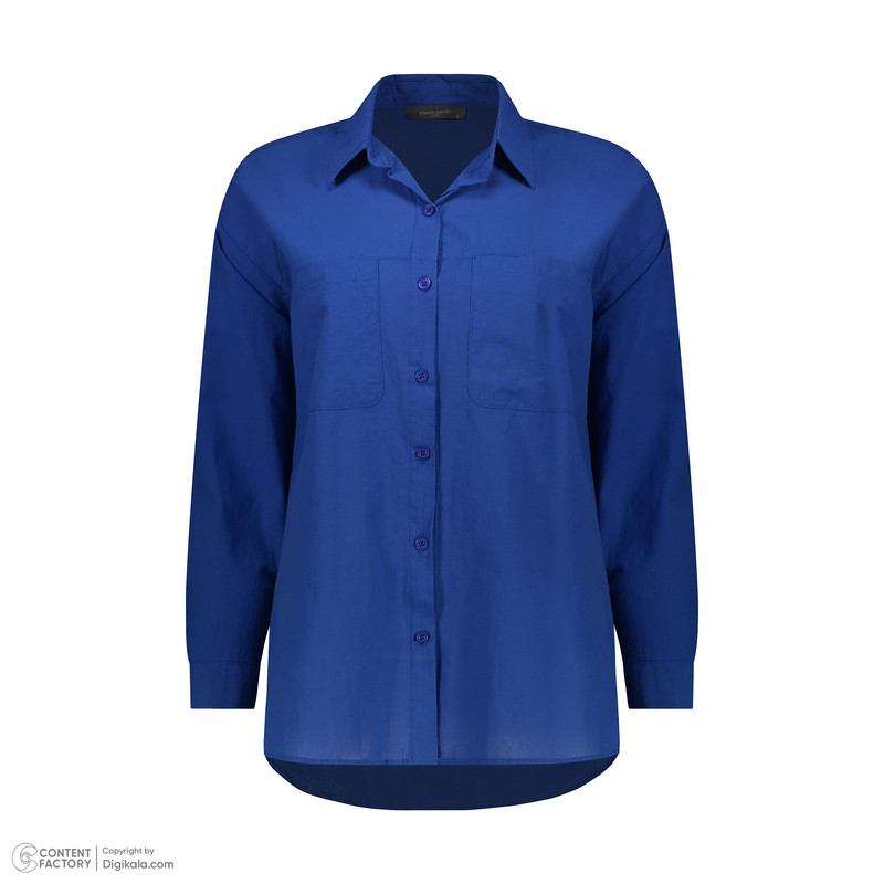 بلوز آستین بلند زنانه پیر کاردین مدل 9212102 رنگ آبی