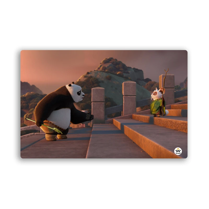 ماوس پد گیمینگ شادیت مدل پاندای کونگ فو کار کد240 سایز 37*24 سانتی متر