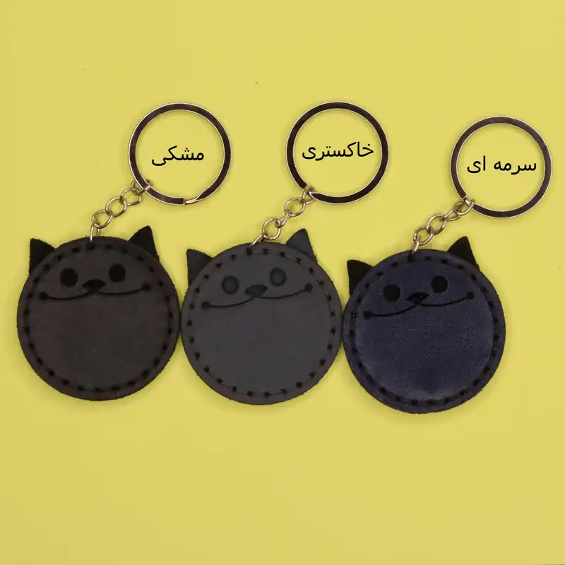 جاکلیدی چرمی مدل گربه