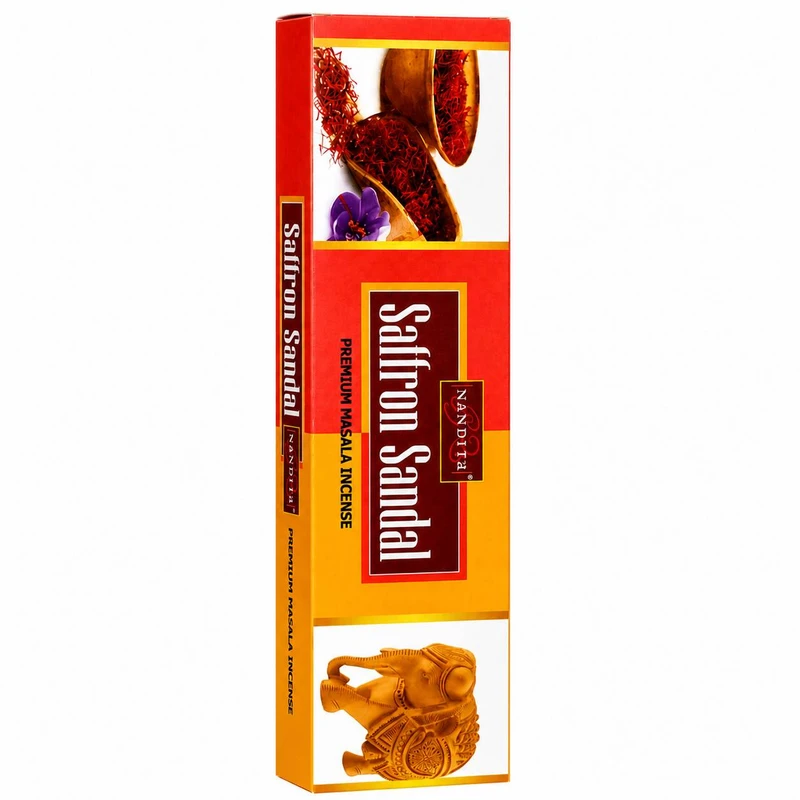 عود ناندیتا مدل saffron sandal رایحه زعفران بسته 50 عددی