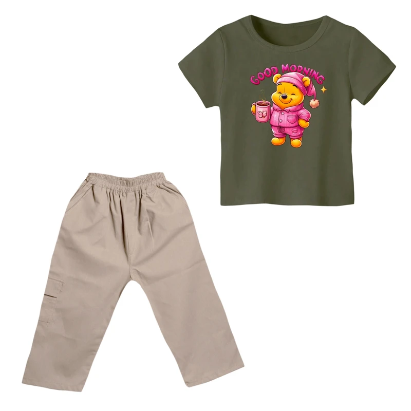 ست تی شرت و شلوارک پسرانه مدل پو کد 38