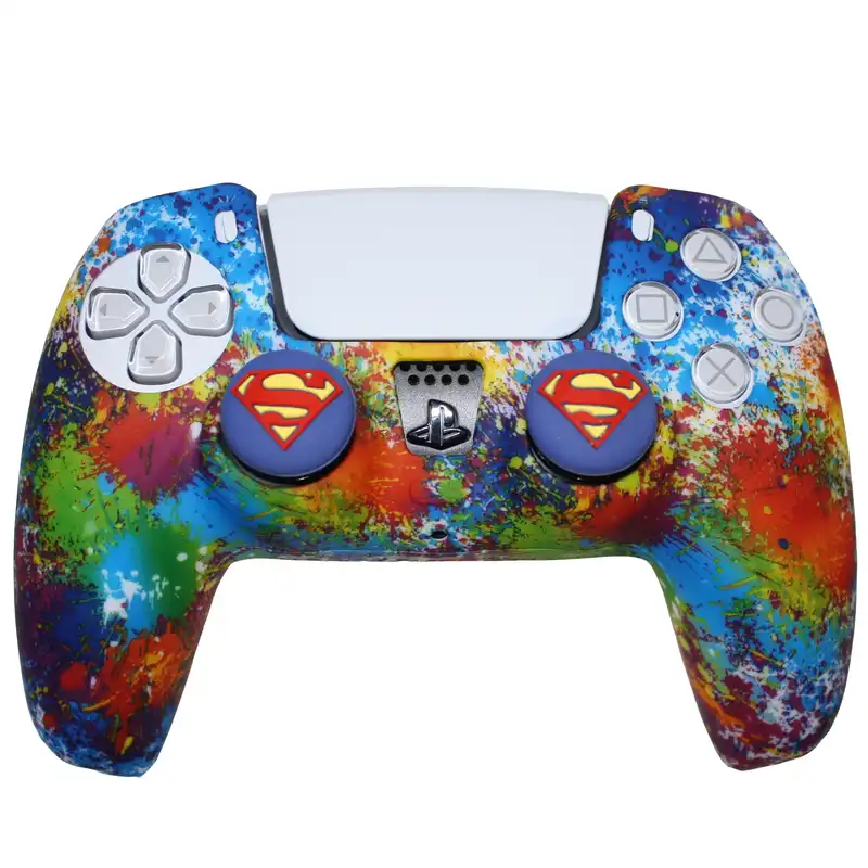 محافظ دسته پلی استیشن 5 مدل SUPER COLORS 2021 به همراه روکش آنالوگ