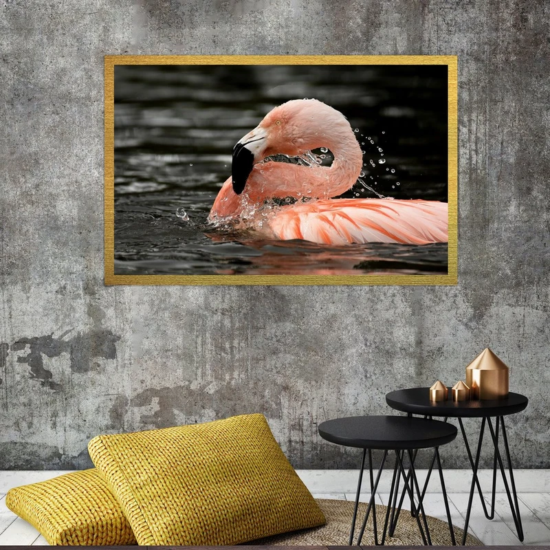 تابلو بکلیت طرح فلامینگو مدل قاب شاسی T-S7598