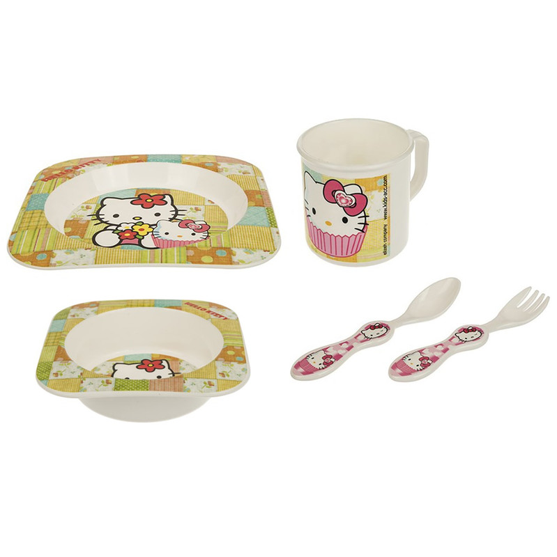 ست 5 تکه غذاخوری کودک بلو بیبی مدل Hello Kitty M0026