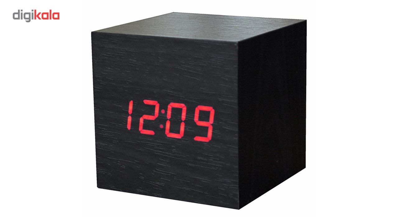 ساعت رومیزی کیمیت مدل Woody 869 BL Red main 1 1