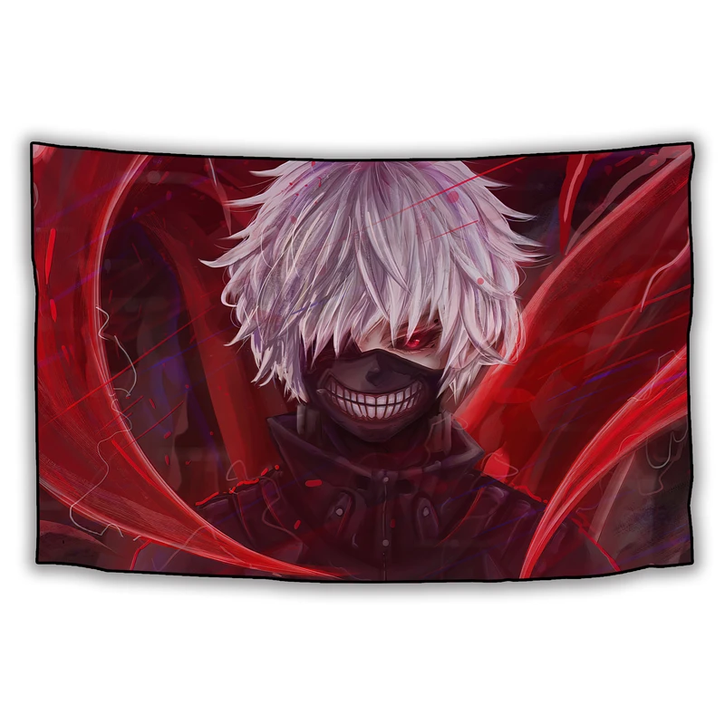 پوستر پارچه ای مدل انیمه Tokyo Ghoul طرح Ken Kaneki