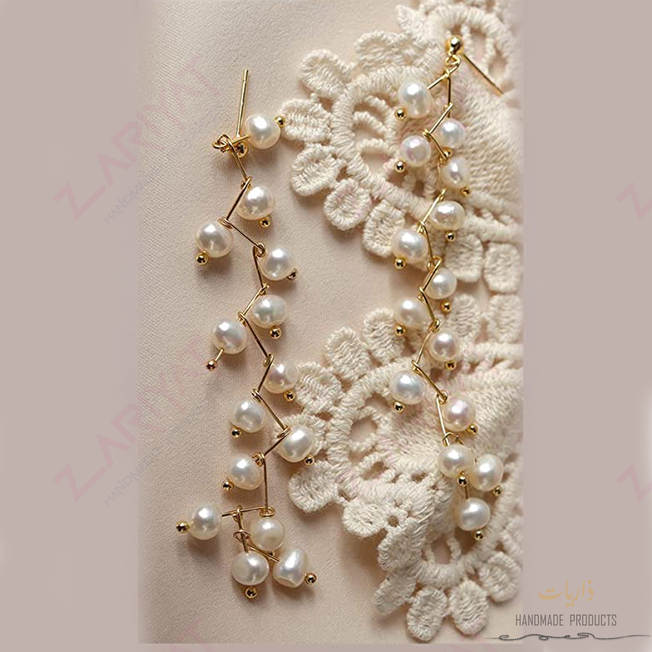 گوشواره زنانه ذاریات مدل Pearl کد Z-E584