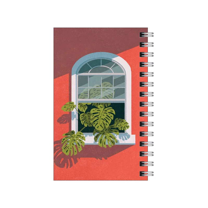 دفترچه یادداشت مدل to do list طرح پنجره و گیاه برگ انجیری کد 3621667