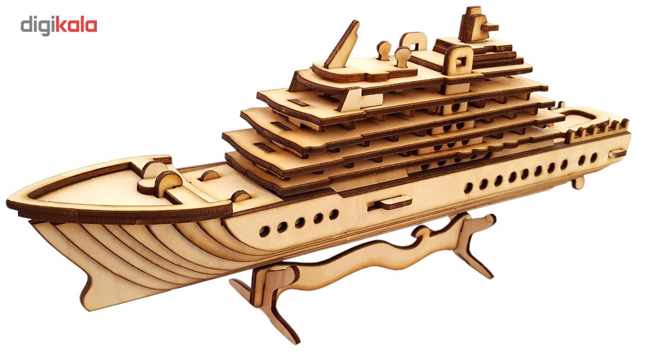 پازل سه بعدی چوبی برتاریو مدل Cruise Boat