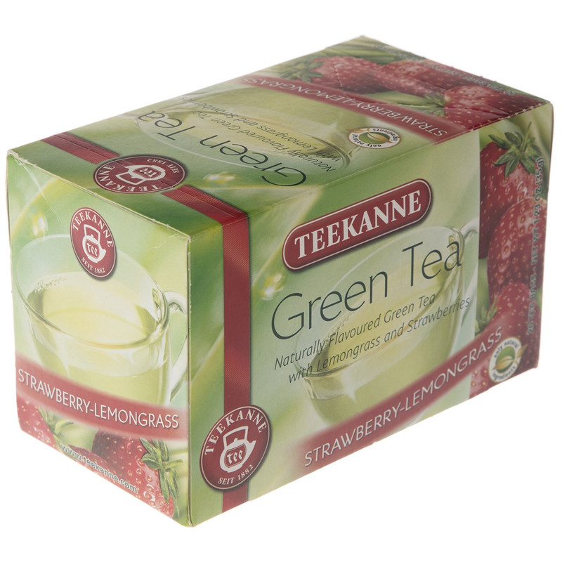 چای سبز کیسه ای تی کانه مدل Strawberry Lemongrass بسته 20 عددی