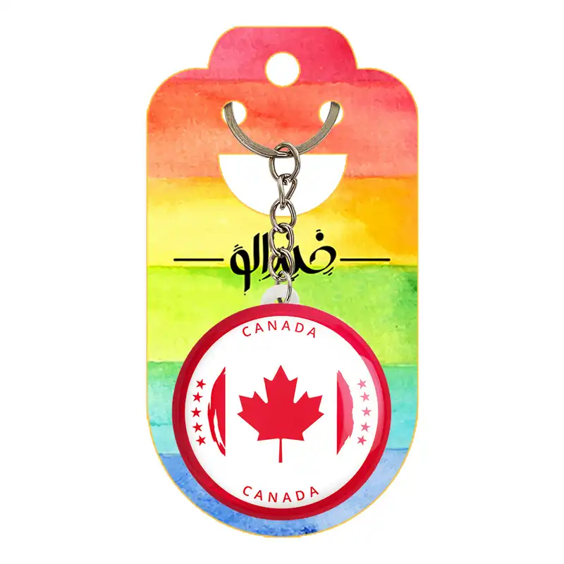 جاکلیدی خندالو مدل پرچم کانادا کد 20605