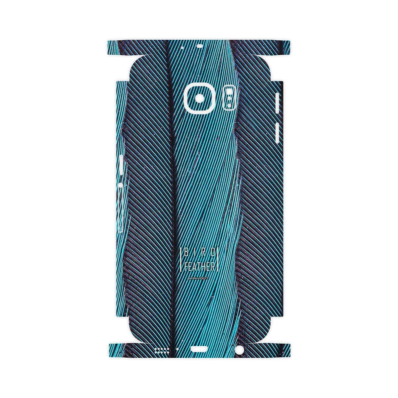 برچسب پوششی ماهوت مدل Turquoise feathers-FullSkin مناسب برای گوشی موبایل سامسونگ Galaxy S6 Edge