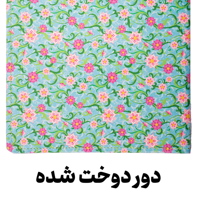 تخته شاسی مدل پارچه ای جیب دار طرح گلدار کد O2014 سایز A4