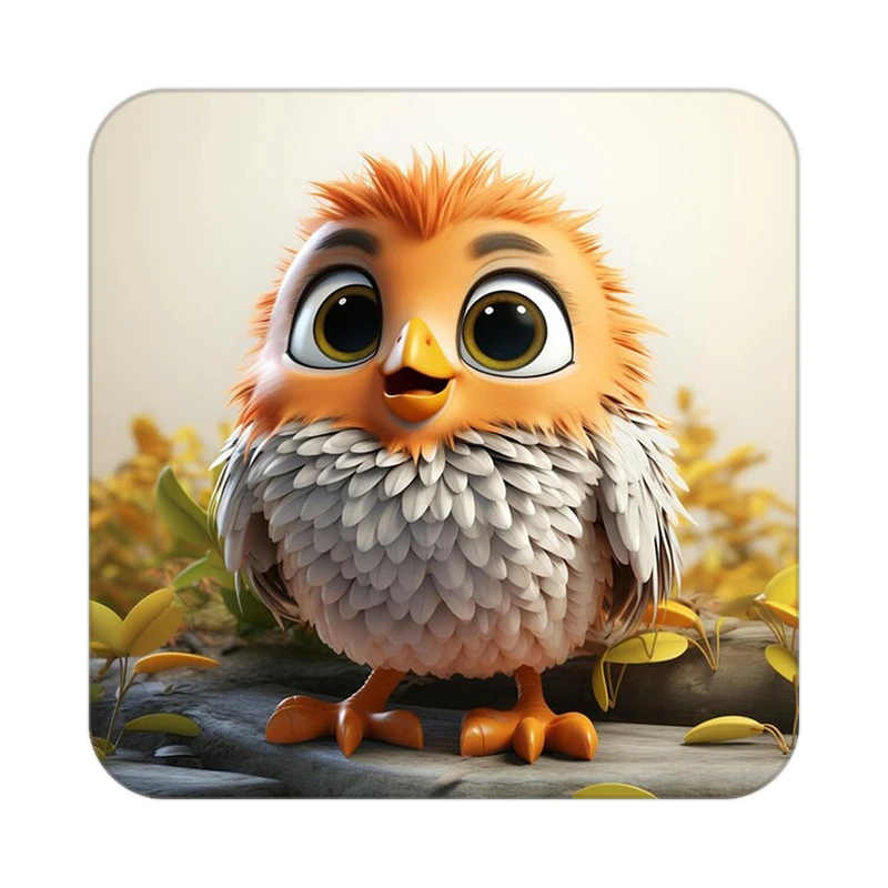 زیر لیوانی کاکتی طرح حیوانات کارتونی مدل mp28776