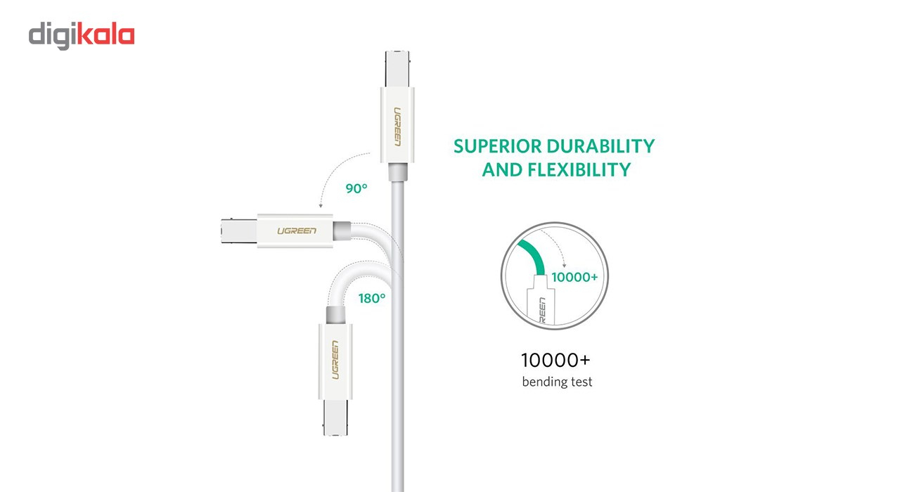 کابل USB-C پرینتر یوگرین مدل US241 طول 1.5 متر