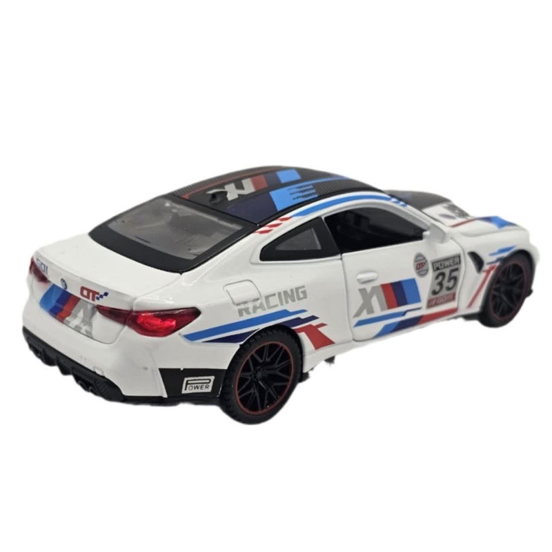 ماشین بازی ناب سل مدل بی ام و فلزی چراغدار موزیکال عقب کش M4 کد 1:32BMW M4 WHIT LIGHT&MUSIC