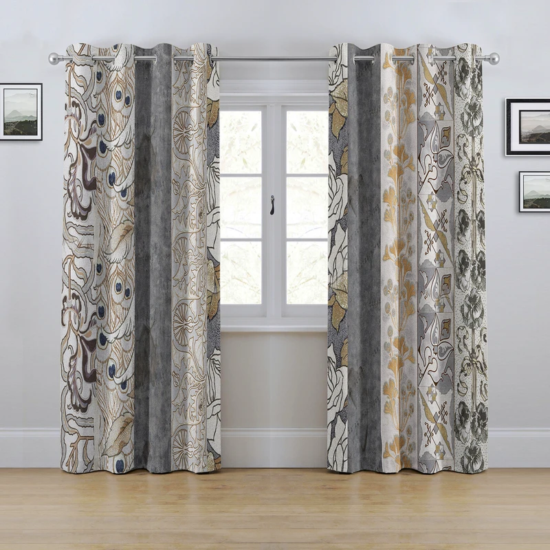 پرده طرح گل سایز 280x145 سانتی متر