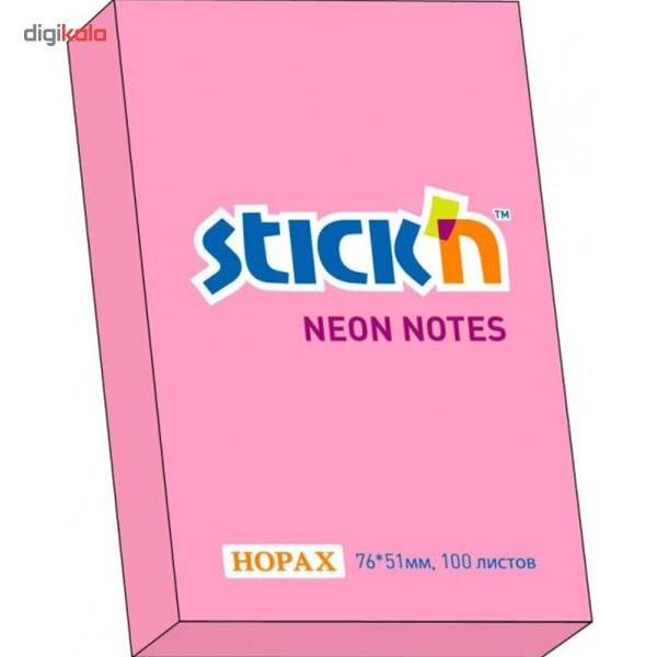 کاغذ یادداشت چسب دار هوپکس مدل Neon بسته 100 عددی