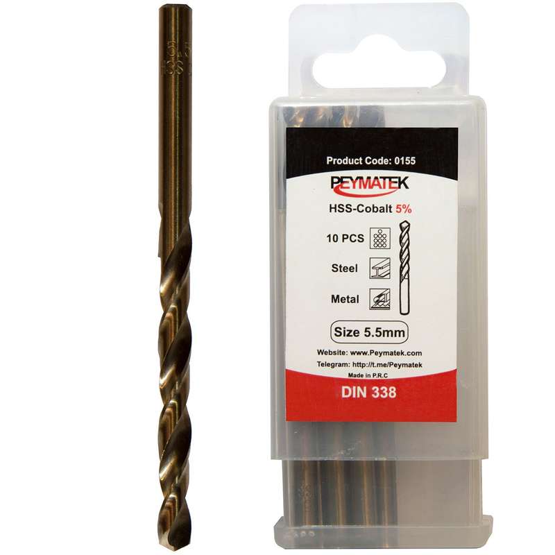 مته کبالت پیماتِک سایز 5.5 میلی متری بسته 10 عددی