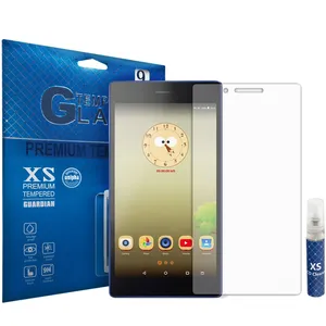 محافظ صفحه نمایش شیشه ای ایکس اس مدل تمپرد مناسب برای تبلت لنوو Tab 3 7 Essential 3G به همراه اسپری پاک کننده صفحه XS