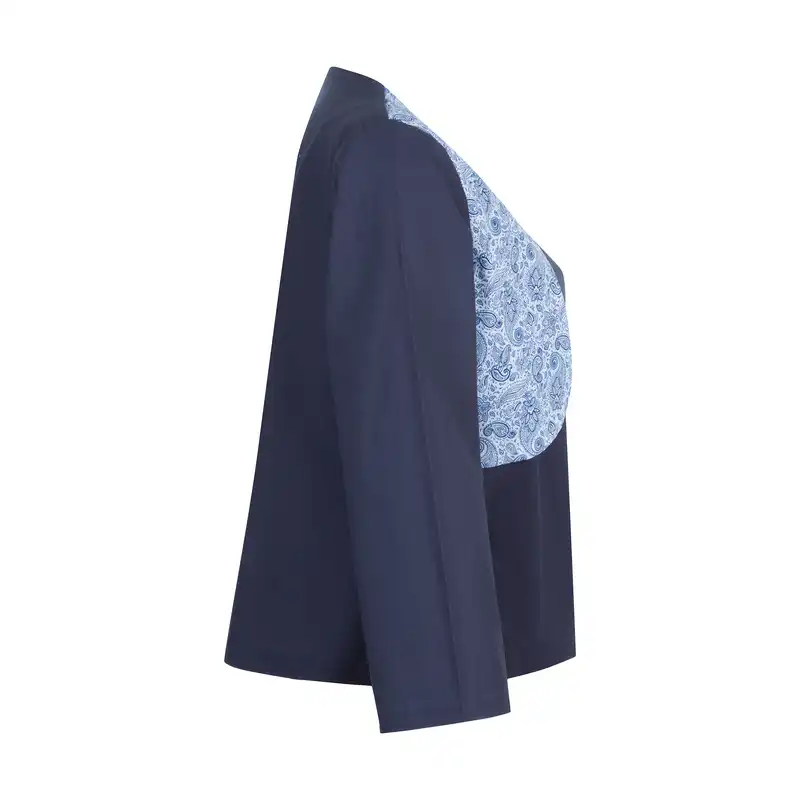 کت زنانه افراتین کد 9579 مدل جلیقه دار رنگ سرمه ای