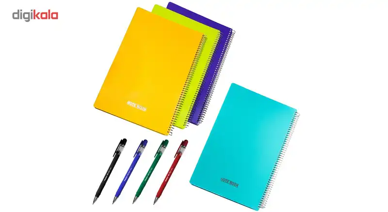 مجموعه 8 تکه دفتر و خودکار الف با کد 33