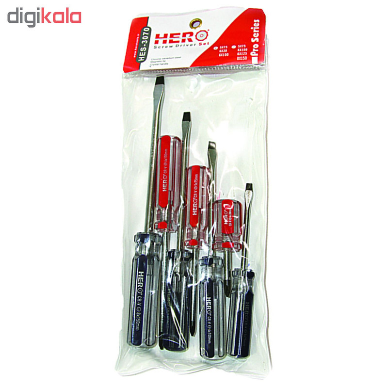 پیچ گوشتی هیرو مدل HES-3070 بسته 7 عددی