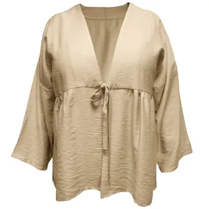 مانتو زنانه مدل کمر چین گره ای