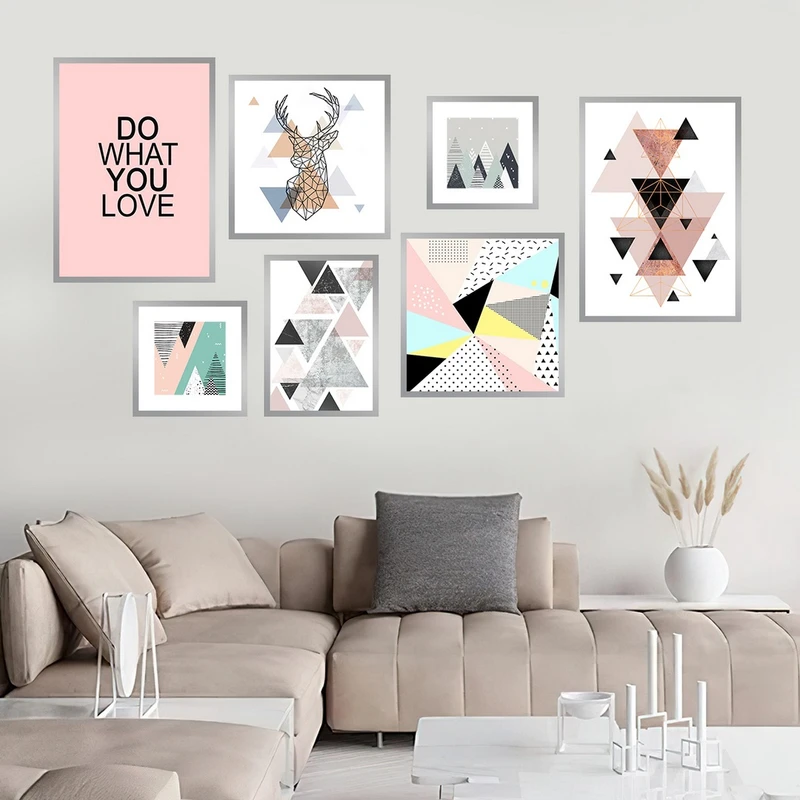 تابلو بکلیت طرح نقاشی مدرن مدل شاین اکلیلی SI-885 مجموعه 7 عددی