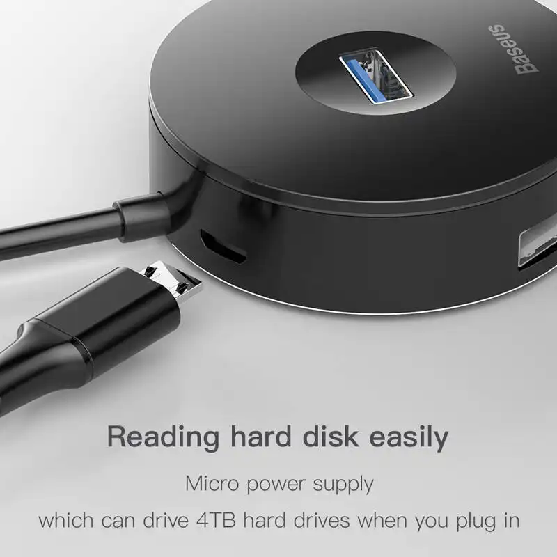 هاب 4 پورت USB-C باسئوس مدل Round Box
