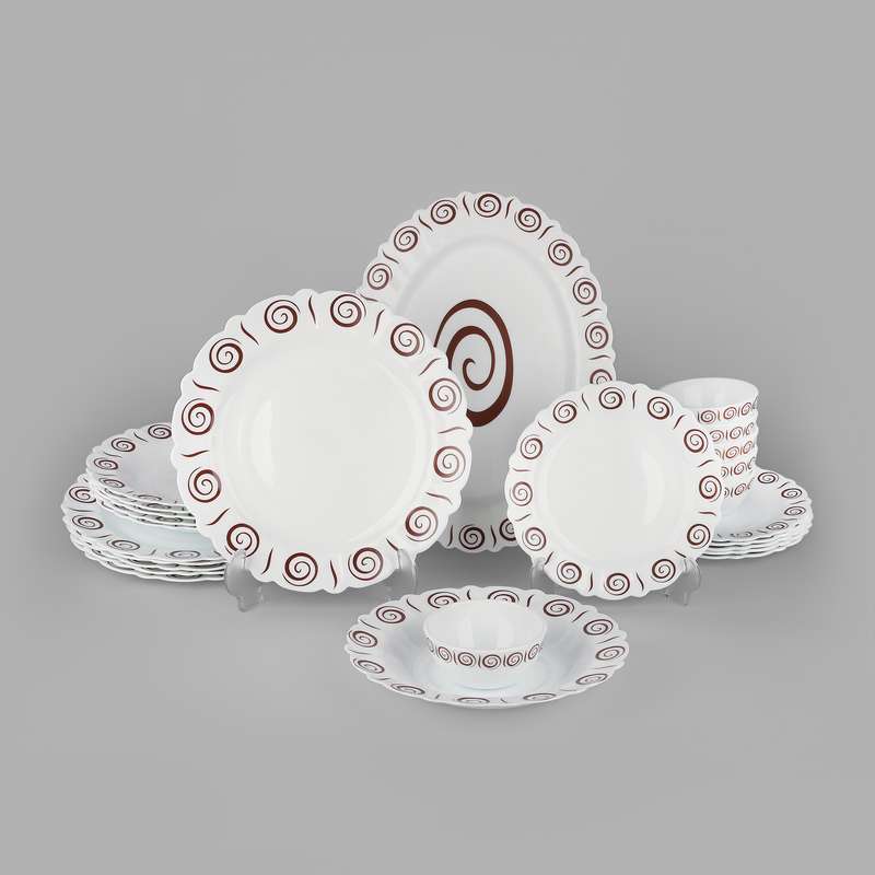 سرویس غذاخوری 25 پارچه 6 نفره مدل  اسپیرال