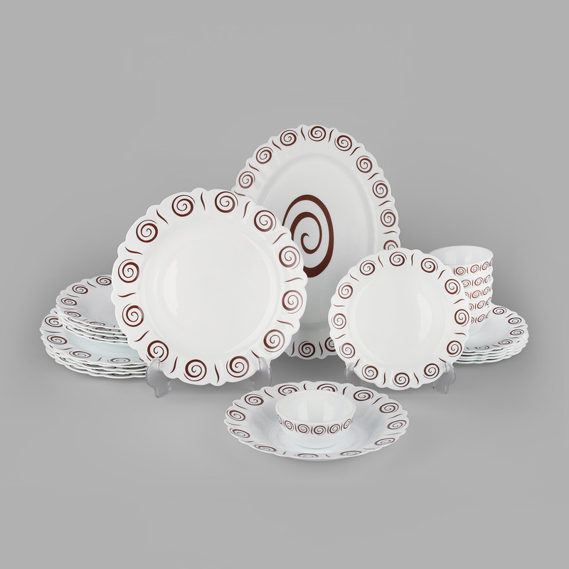 سرویس غذاخوری 25 پارچه 6 نفره مدل  اسپیرال