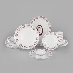 سرویس غذاخوری 25 پارچه 6 نفر مدل  اسپیرال