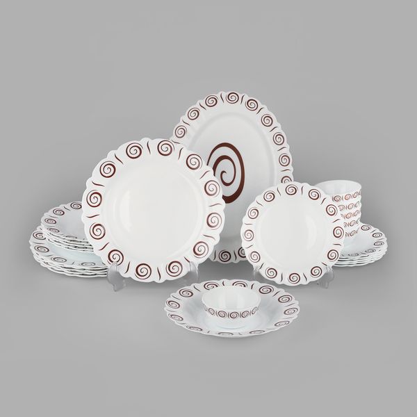 سرویس غذاخوری 25 پارچه 6 نفره مدل  اسپیرال