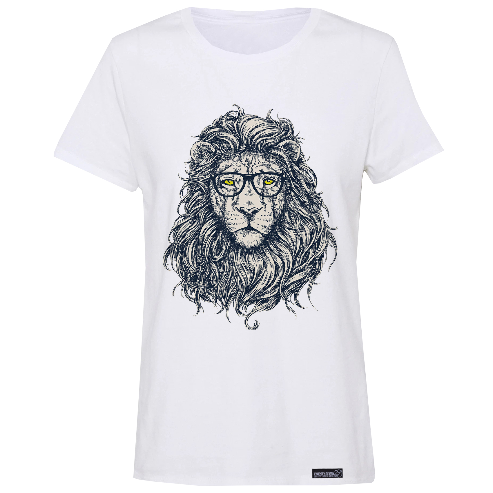 تی شرت آستین کوتاه زنانه 27 مدل Lion Hipster کد MH919