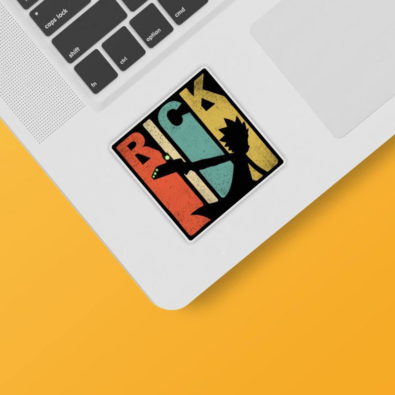 استیکر لپ تاپ و موبایل گوفی طرح ریک و مورتی مدل Rick RBY