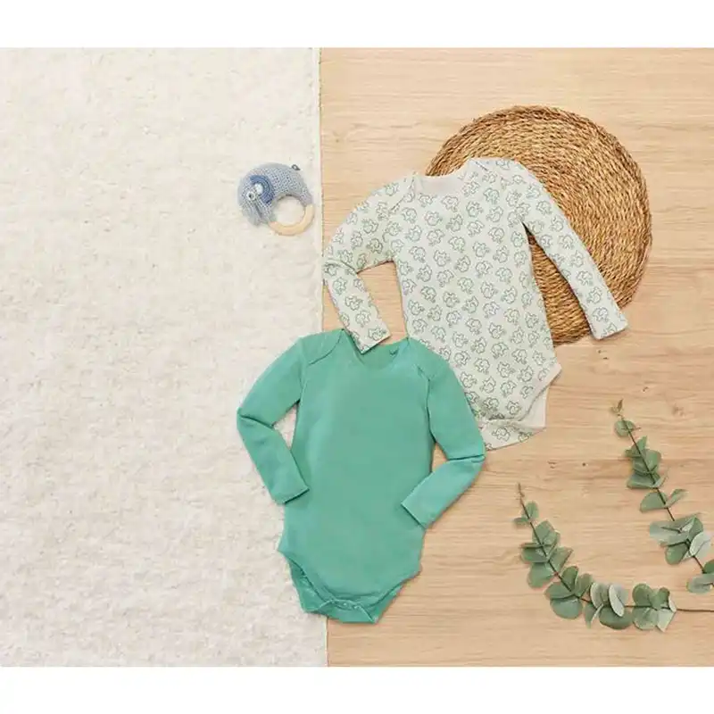 بادی آستین بلند نوزادی لوپیلو مدل 417242 مجموعه 2 عددی