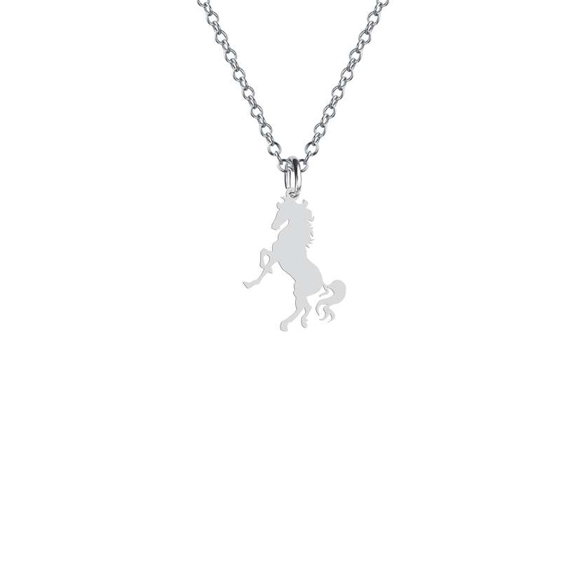 گردنبند نقره زنانه هایکا مدل اسب کد n.ha2-386