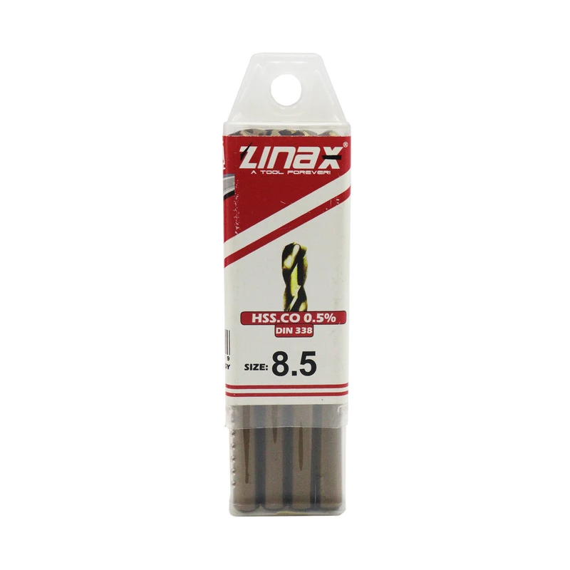 مته آهن زیناکس کد YP-HSS-DIN338-8.5MM سایز 8.5 میلی متر مجموعه 10 عددی 